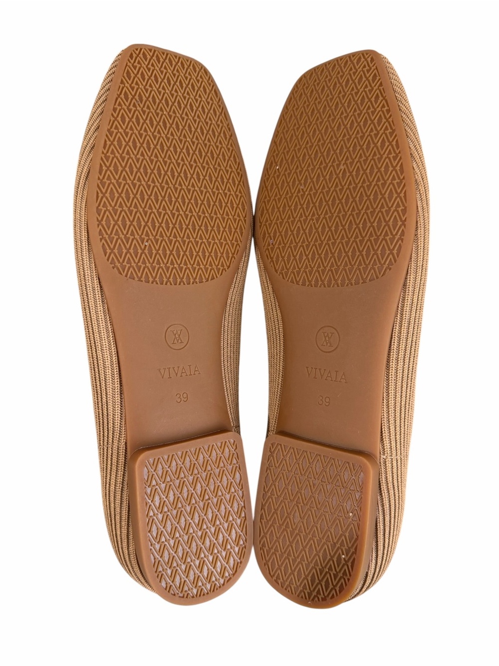 VIVAIA Margot 2.0 Square-Toe Flats Tan Sz 39 8US - Picture 7 of 8